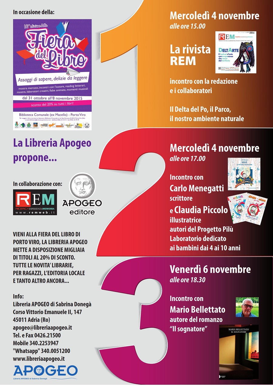 Pilù will participate in the Book Fair in Porto Viro (Ro)