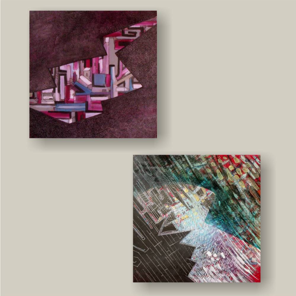 Abstract artworks 01 and 02